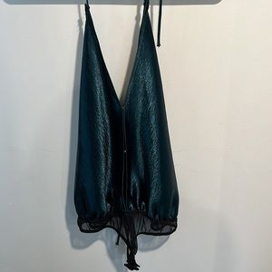 Free People Iridescent Green Bodysuit